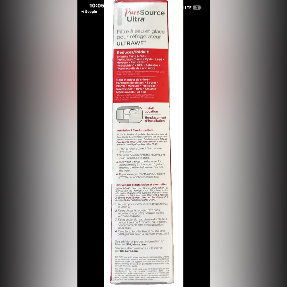 Frigidaire Pure Source Ultra